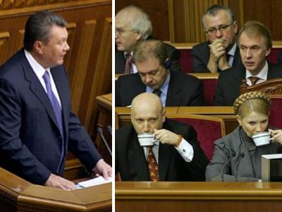 Пока Виктор Янукович ругал Кабмин, члены правительства дремали и гоняли чаи.