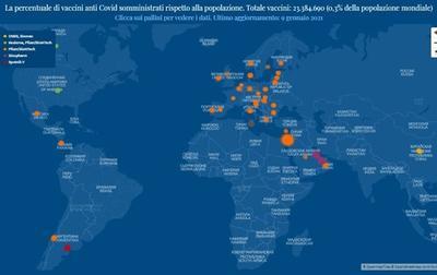 Cоздана онлайн-карта мировой COVID-вакцинации