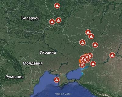 Создана интерактивная карта скоплений войск РФ вокруг Украины