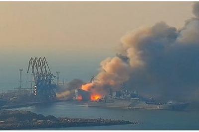В ОП сообщили подробности уничтожения большого десантного корабля РФ в Бердянске