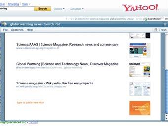   Yahoo! Search Pad.